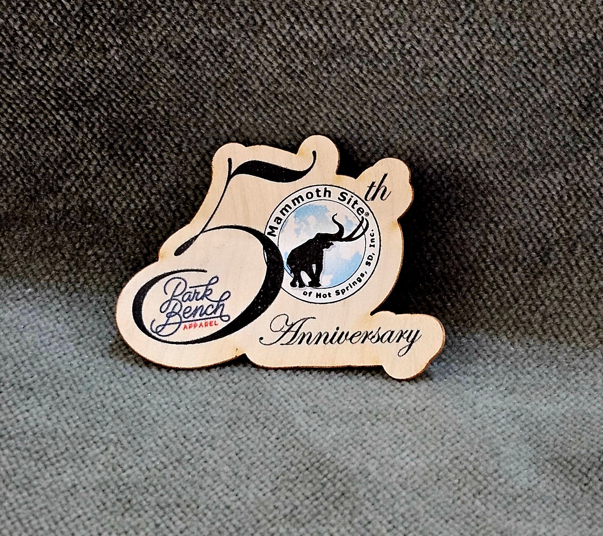 50th Anniversary Wood Sticker