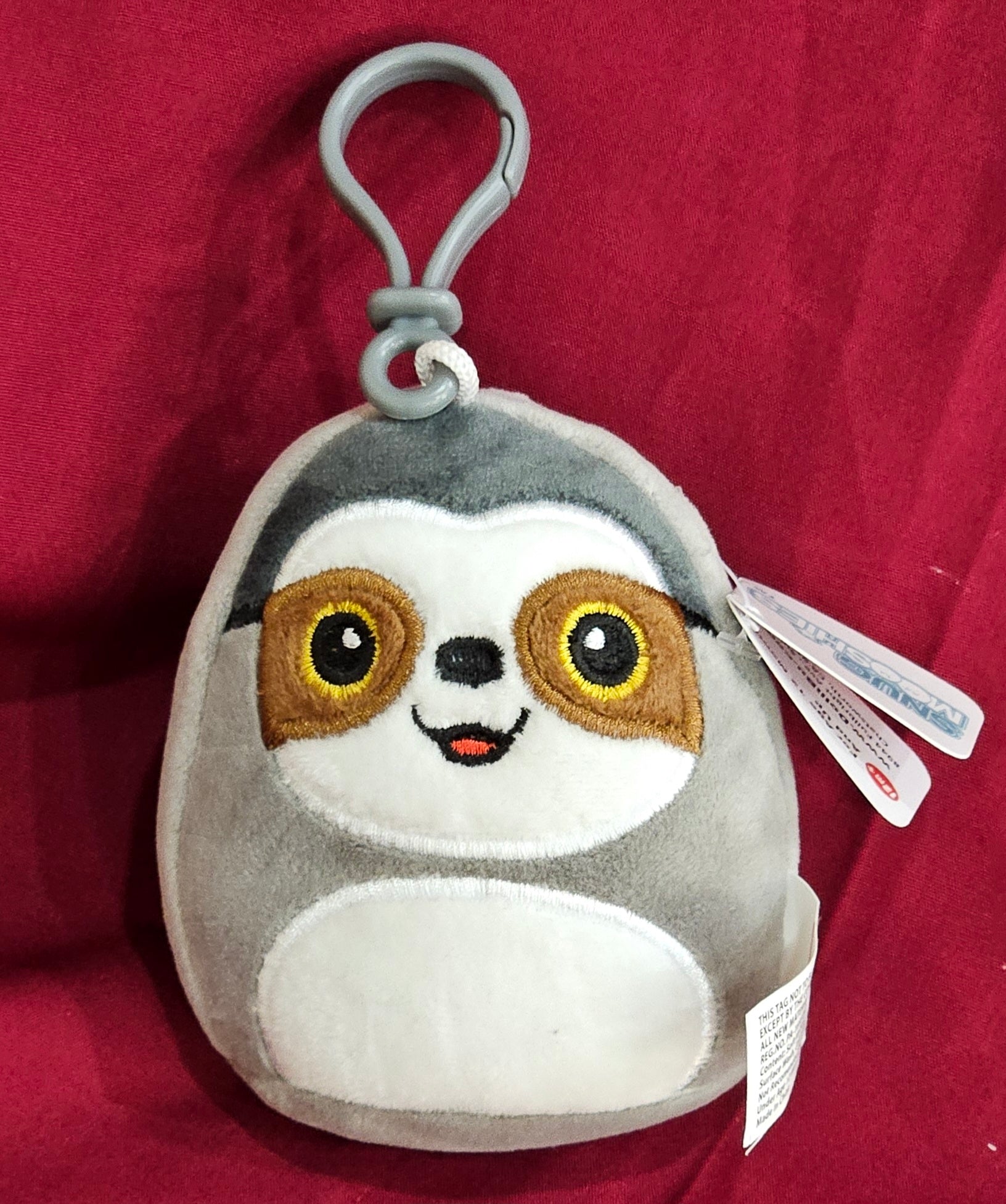 3895 Sloth-Snug-Mooshies Plush Clip