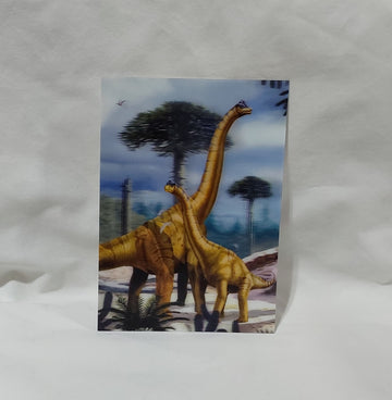 AC0518 Brachiosaurus with Juvenile Postcard