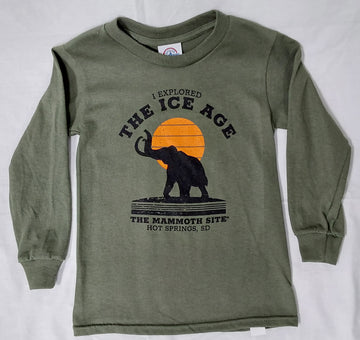 61070 Delta Youth Ice Age Mammoth Moss L/S T-Shirt