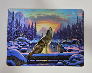 47169 3DP Dawn Wolves Postcard